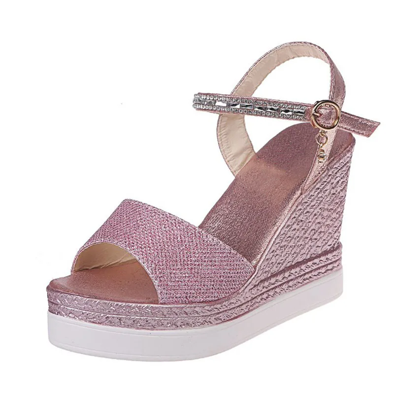 Aleafalling/Новое поступление летние женские сандалии на танкетке модные для девочек