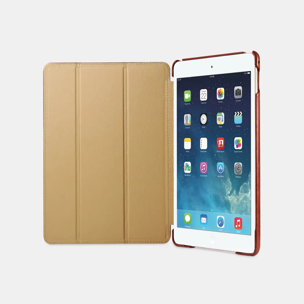 ICARER Винтажный чехол книжка из натуральной кожи для iPad Air 2 с подставкой/функцией