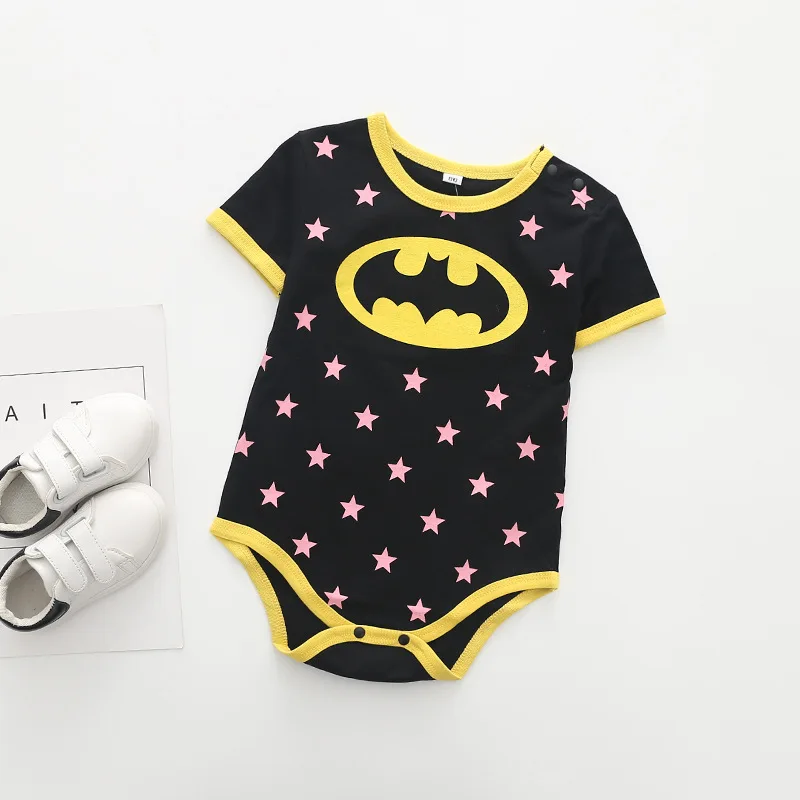 G Супермен костюм Bebe Одежда Летний комбинезон с короткими рукавами крутой треугольник альпинистская одежда Синяя Звезда Капитан Америка наряд - Цвет: G