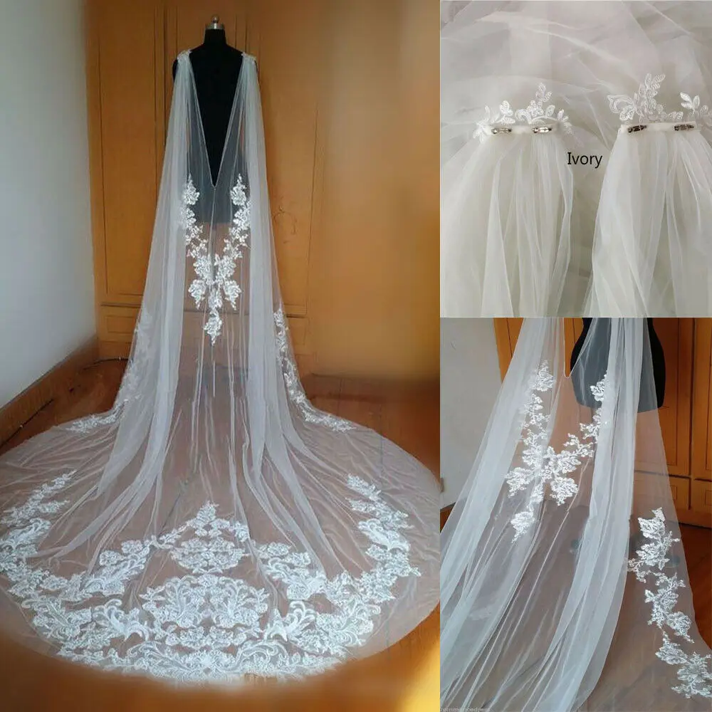 Винтажная Свадебная накидка с кружевной аппликацией на плечах свадебная Куртка