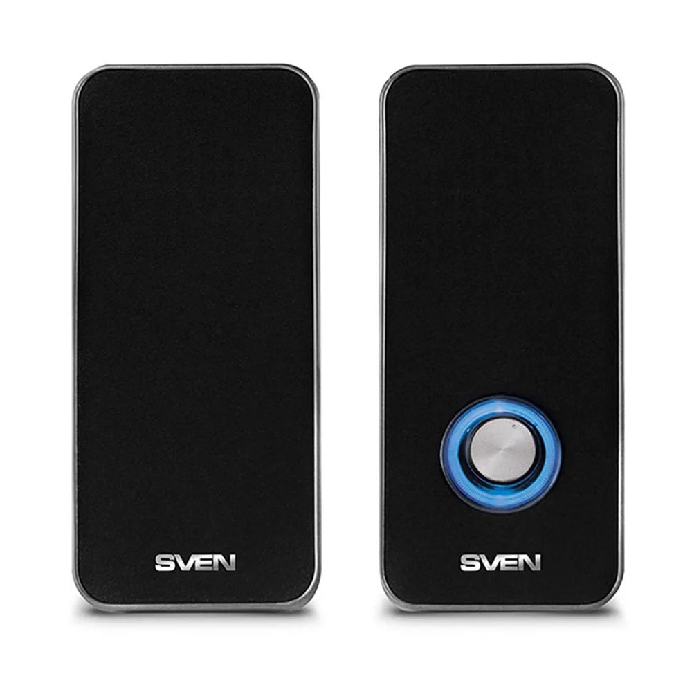 Колонки пластмассовые 2.0 АС SVEN 325 чёрный (6 Вт питание USB) | Электроника