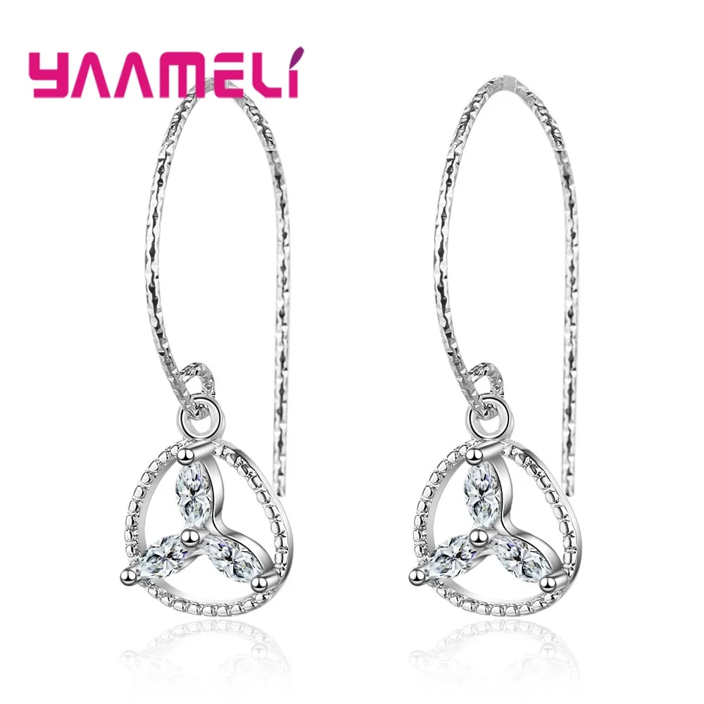 

Женские серьги-подвески из серебра 925 пробы, 2 цвета