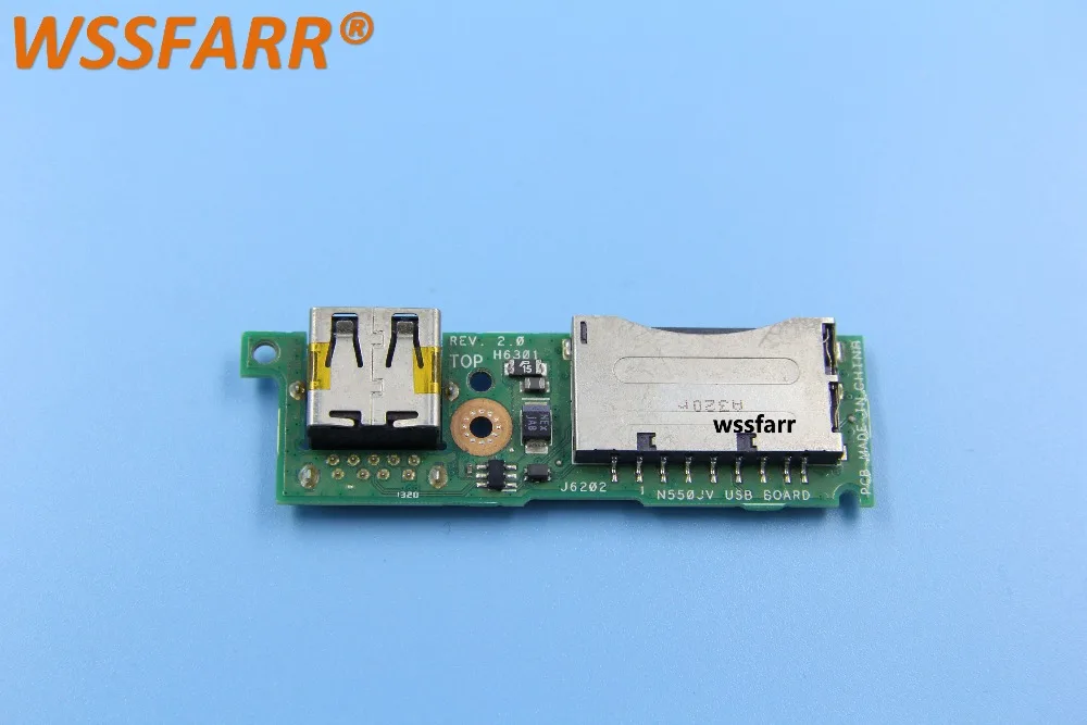 Для N550 N550J N550JV USB кардридер порт плата с кабелем 69N0Q2B10C01 работает - купить по