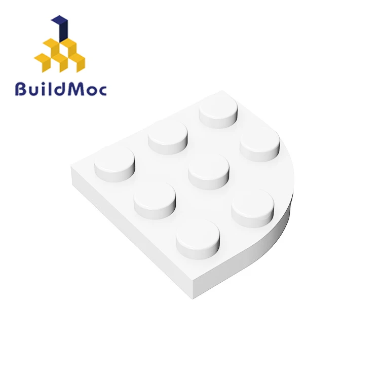 BuildMOC 30357 пластина Круглый угол 3x3 для строительных блоков детали сделай сам