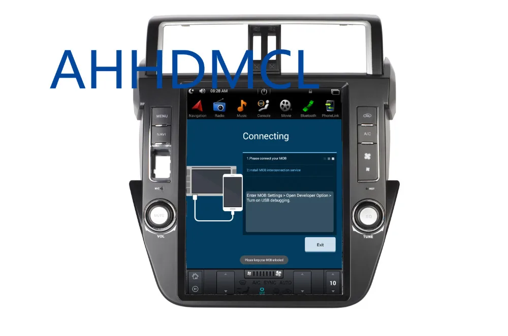Автомобильный ПК PAD Tesla стиль мультимедийный плеер Android 7,1 gps для Land Cruiser Prado 150 LC150