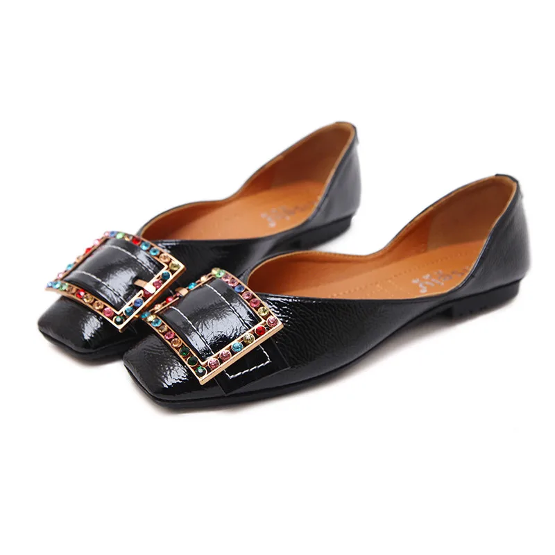 Ziselu сладкий Цвета Кристалл Лакированная кожа Женские туфли-лодочки мода