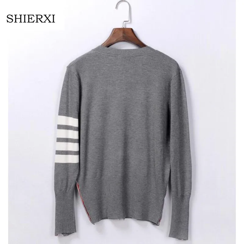 Вязание кардиган мода v-образным вырезом sweter Hombre Slim Fit воротник вязаный Для мужчин
