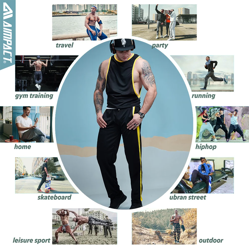 Мужские повседневные брюки Aimpact летние сетчатые длинные для дома SXC059|mesh long pant|men