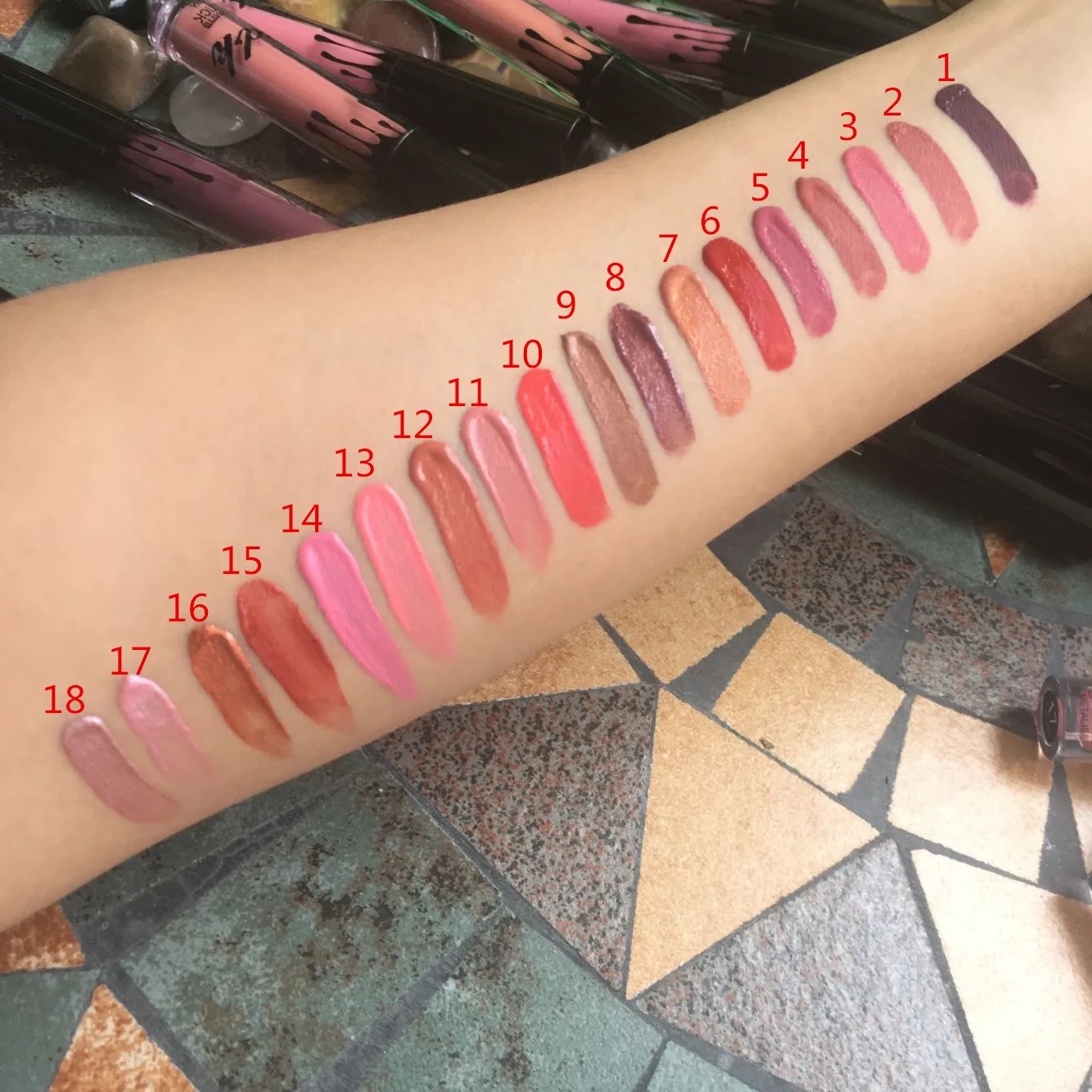 Жидкая помада водостойкая 18 шт./компл.|liquid lipstick|nude lipsticklipstick waterproof |