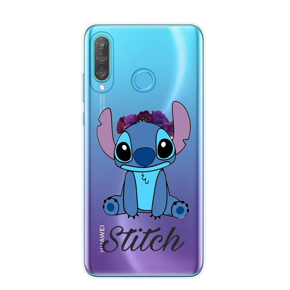 Мультяшный милый Стич Ститч чехол для телефона huawei P30 P20 Lite Pro P10 P9 P8 Lite Мягкий силиконовый чехол из ТПУ