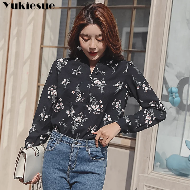 Блузка женская летняя с цветочным принтом 2019 размера плюс | Блузки