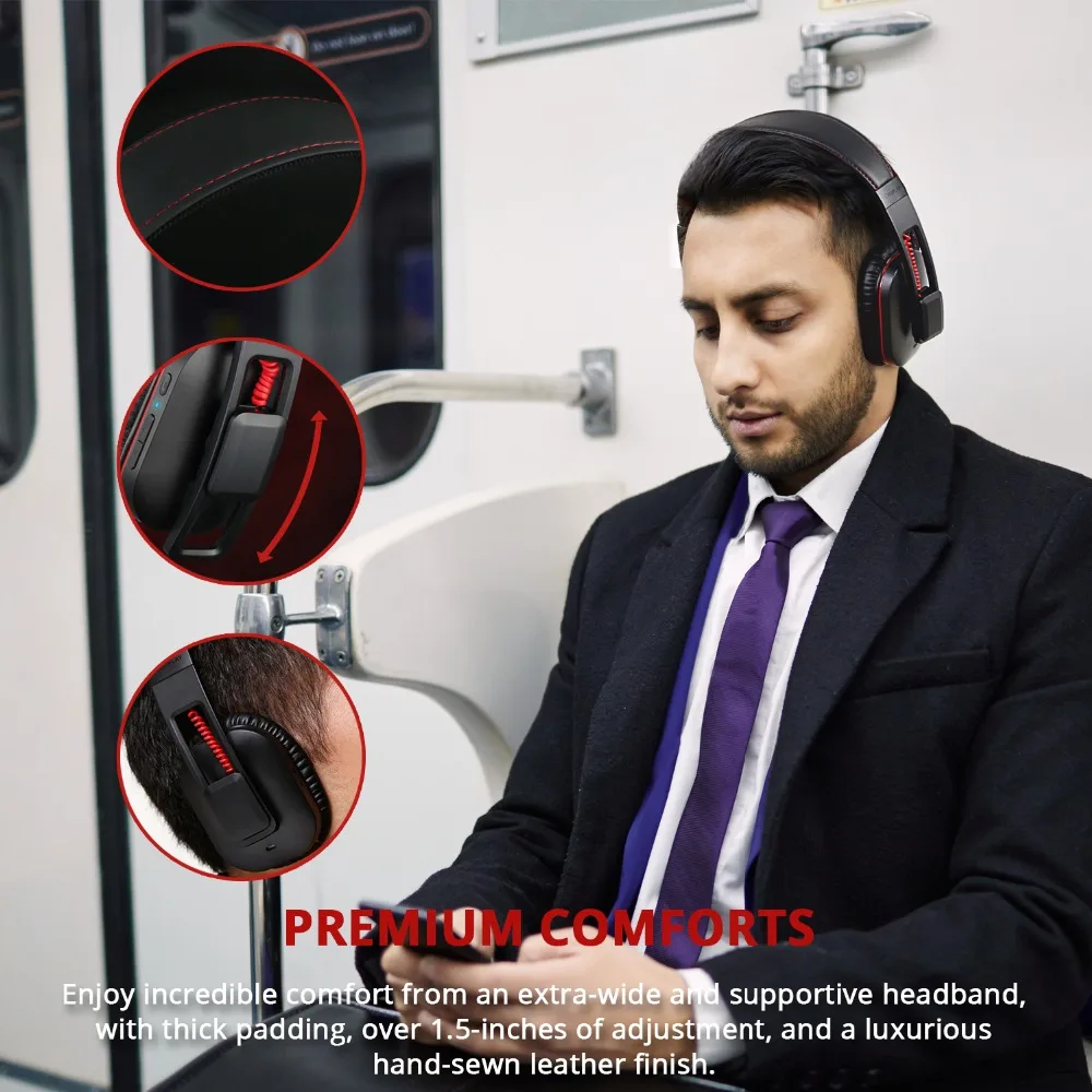 IDeaPLAY V207 складные беспроводные наушники с активным шумоподавлением Bluetooth наушники с Apt-X до 27 часов воспроизведения