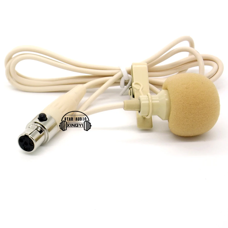 Мини коннектор XLR 4 Pin TA4F петличный микрофон с зажимом для галстука на лацкане Shure
