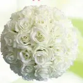 Milk White green 8 дюймов(20 см) шелковые искусственные цветы розы цвета шампанского для свадьбы, чайные вечерние украшения, рождественские украшения - Цвет: Milk White green
