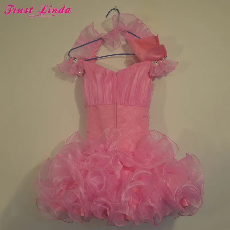 Реальное фото платье для девочек с оборками из органзы Цветочное милое маленьких