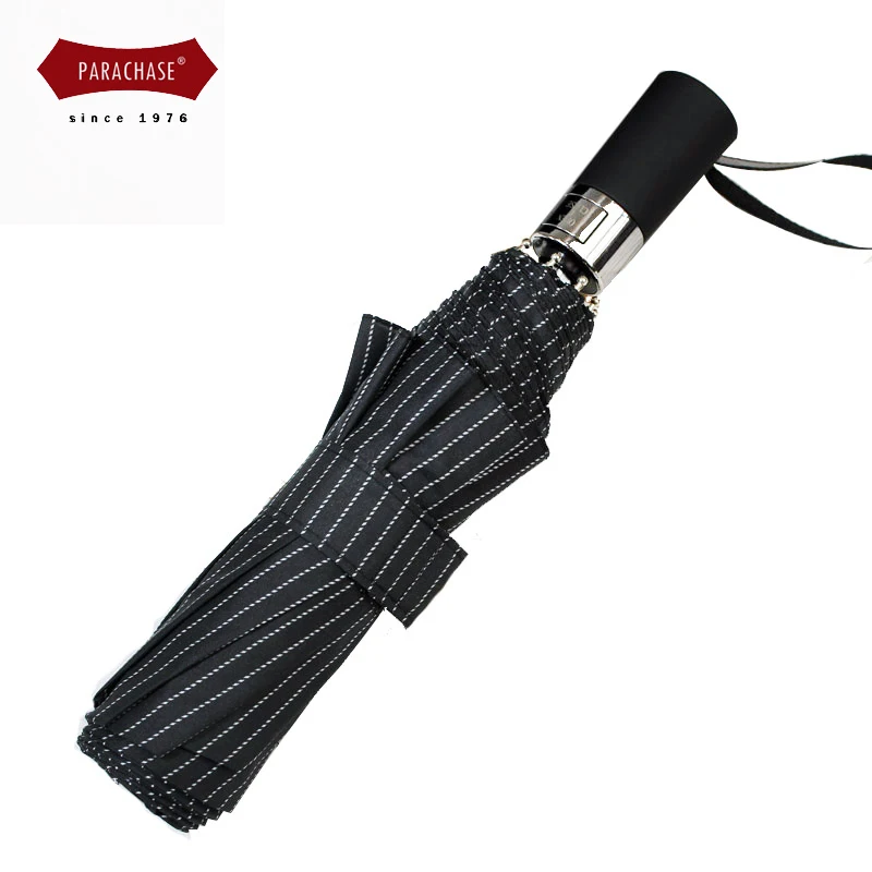 Парашютный автоматический зонт для мужчин бизнес защиты от ветра складной