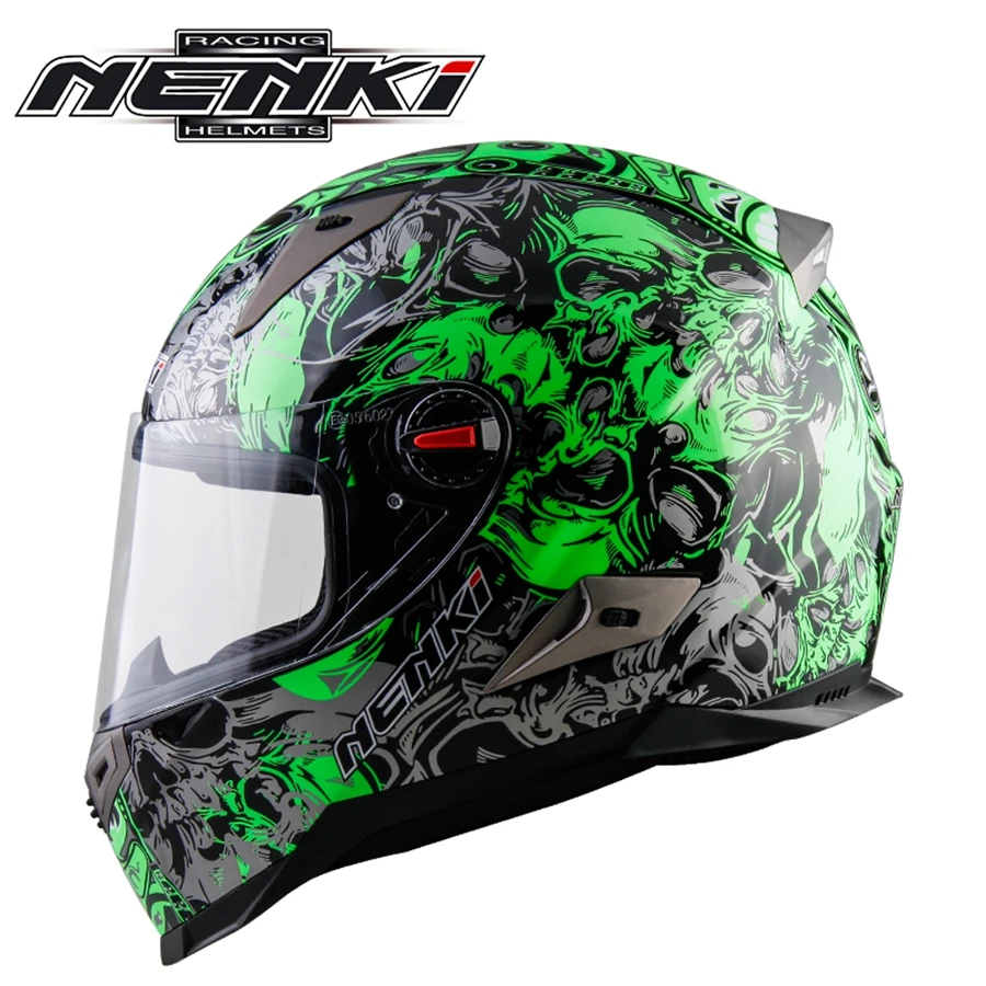 Free shipping 1pcs NENKI DOT ABS ECE Full Face Helmet Racing Off-Road Casque Capacete Approved Moto Helmets Motorcycle Helmet enlarge