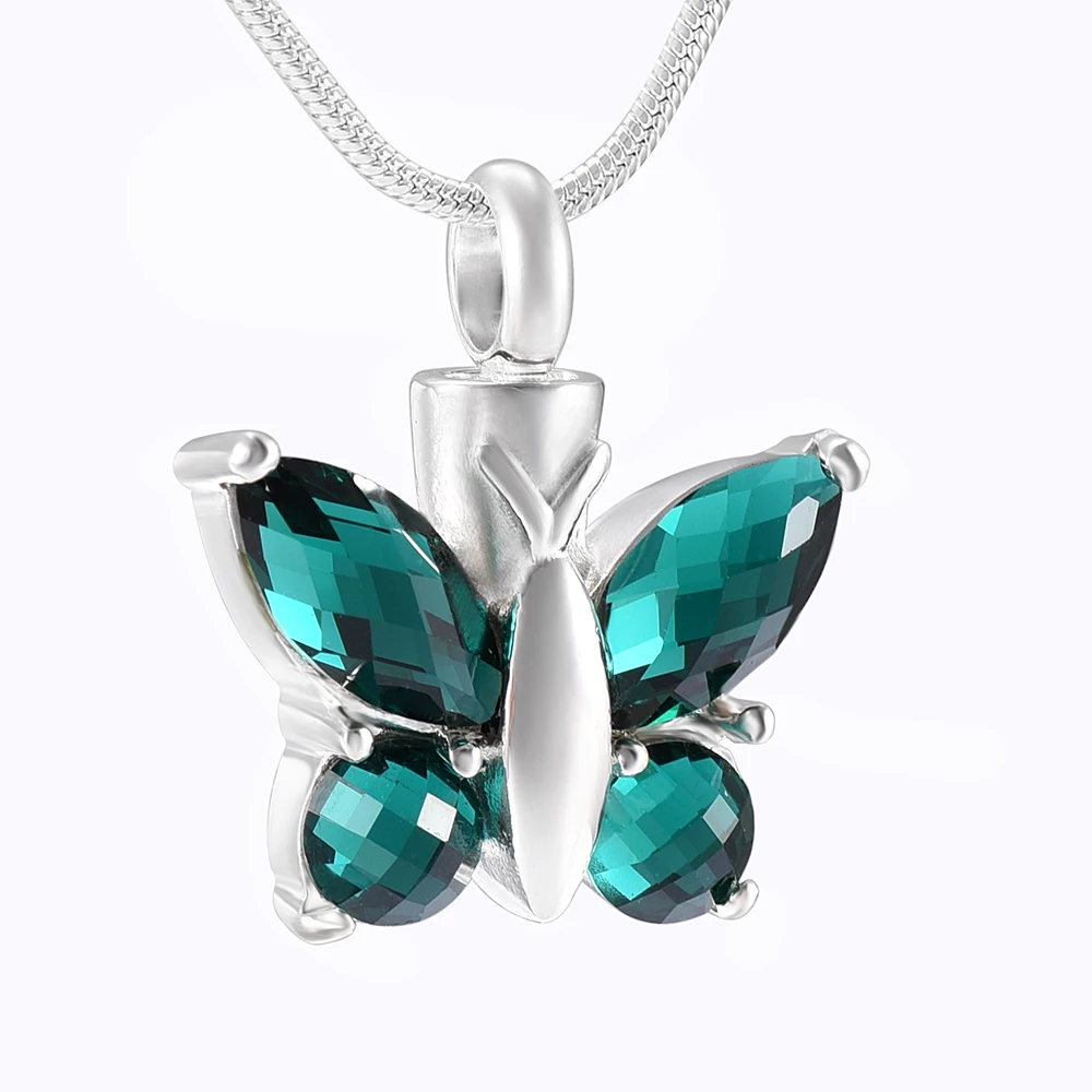 IJD8497 Stainless Steel Cremation Keepsake Butterfly Necklace for Ashes Urn Waterproof Memorial Jewelry | Украшения и аксессуары