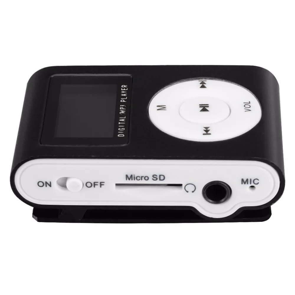 Мини MP3-плеер Клип USB ЖК-экран Поддержка 32 ГБ Micro SD может использоваться в качестве картридера