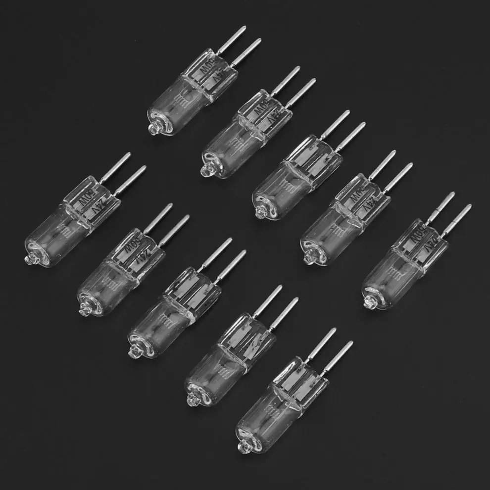 Светодиодные лампы 10 шт./лот G5.3 24V 50W галогенные лампочки теплые белые капсульные