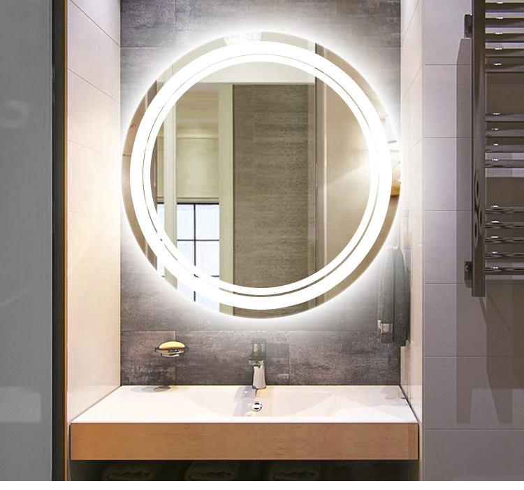 Салонная круглая светодиодная зеркальная настенная лампа для освещения ванных комнат, водонепроницаемая настенная лампа отеля