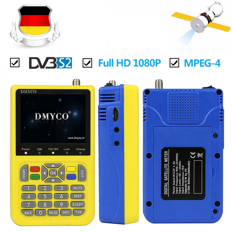 ТВ-Искатель DVB S2 спутниковый искатель 3,5 дюймов ЖК-дисплей DVB-S2 lnb тюнер FTA C& KU Band Fulll HD 1080p HD цифровой спутниковый искатель