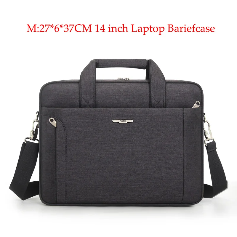 Black-M SIZE Большая вместительная мужская женская сумка для ноутбука, дорожный портфель, деловая сумка для ноутбука 14 15,6 дюймов, сумка для ноутбука - Цвет: Black-M SIZE