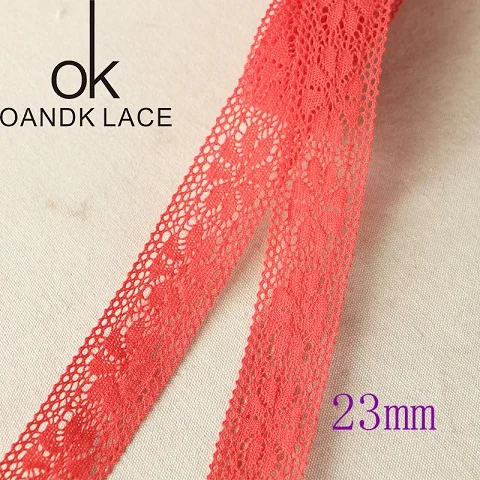 23MM roseo 3 yard 3 ярда хлопчатобумажная кружевная ткань для дома аксессуары для украшения одежды Домашний текстиль материалы DIY Руководство dentelle - Цвет: 23MM roseo 3 yard