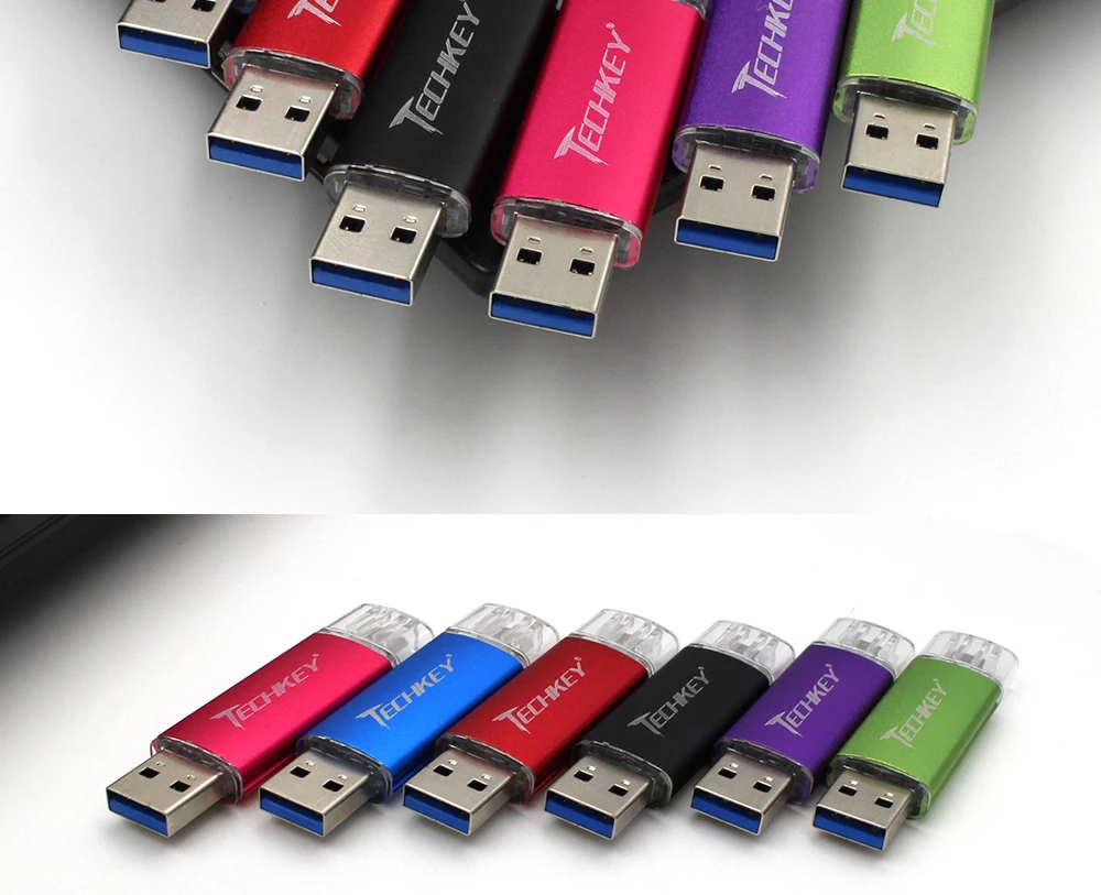 Новинка TECHKEY OTG usb 3,0 32gb usb флеш-накопитель 3,0 64gb флеш-накопитель 16gb memoria cel usb флеш-накопитель в подарок для samsung mobile