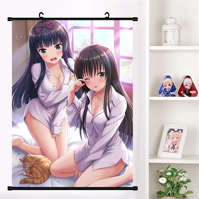 J Аниме To LOVE Ru Eve Микан Юки тьма Kotegawa Yui Momo Belia Deviluke настенный свиток плакат Настенные подвесные плакаты домашний декор - Цвет: J