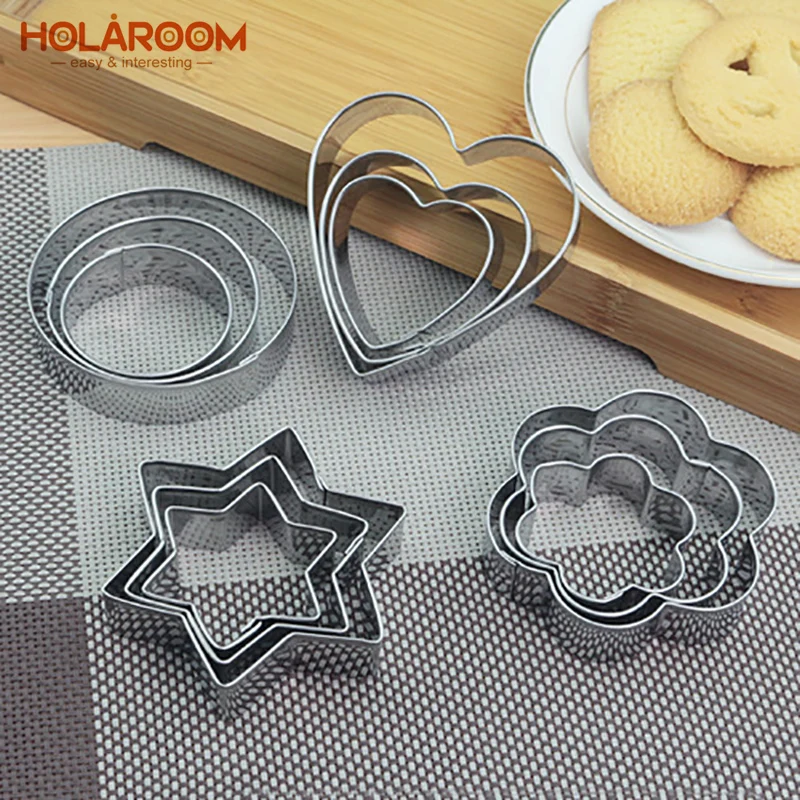3 шт./компл. форма для печенья в форме цветка сердца круга звезды выпечки Набор