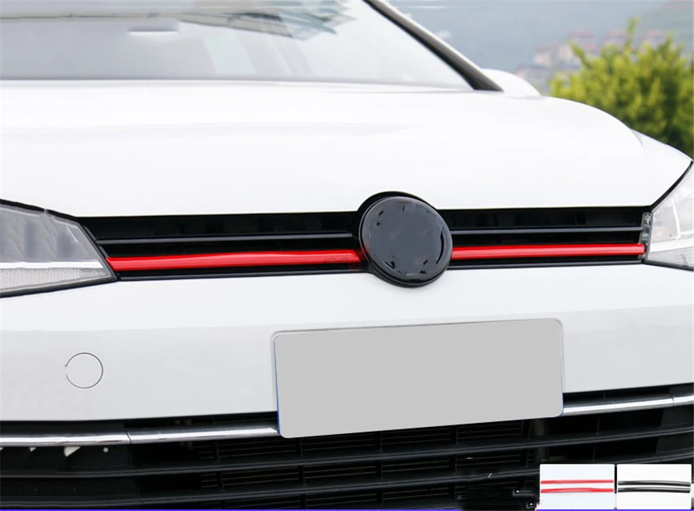 Передняя сетчатая решетка для автомобиля, решетка для VW GOLF 7 MK7- 7,5 MK7.5, красный, черный