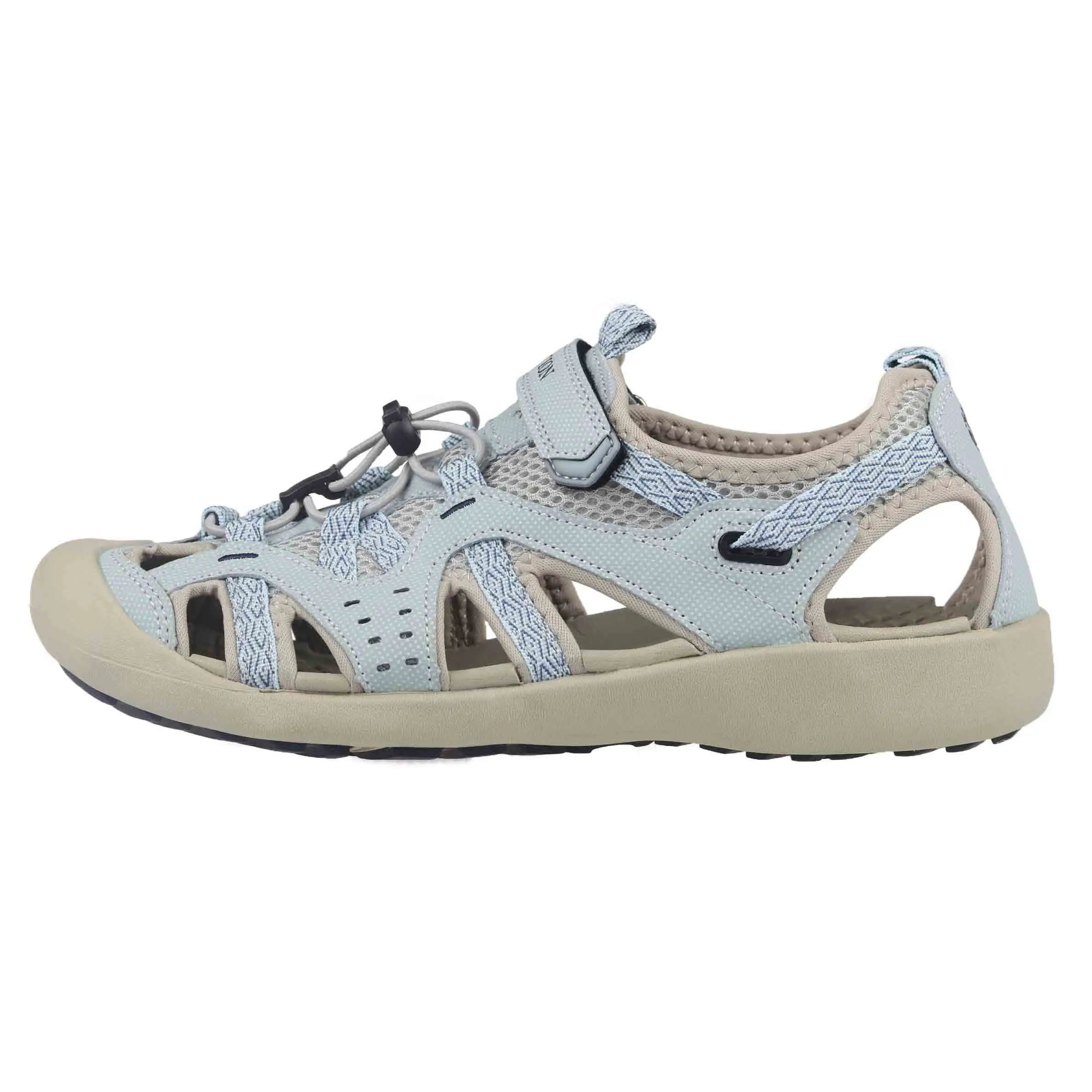 GRITION/женские сандалии; треккинговые дышащие сетчатые туфли на мягкой плоской подошве; летняя Уличная обувь; пляжная женская обувь без застежки; большие размеры - Цвет: Blue