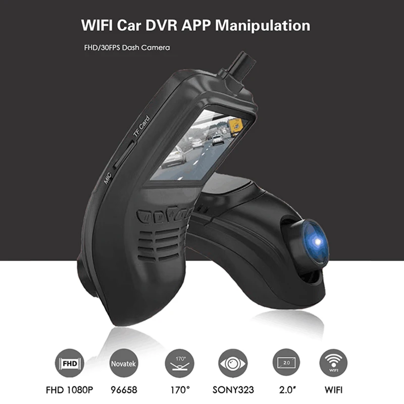 Новое поступление 2 0 &quotэкран WiFi автомобильный dvr 170 градусов Вождение рекордер