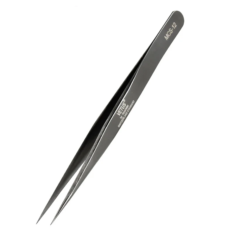 MCS12-Gray 2 стиля, пинцет для наращивания ресниц, 5 цветов, пинцет для наращивания ресниц, накладные ресницы, инструменты для укладки - Цвет: MCS12-Gray