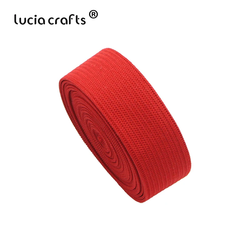 Lucia Crafts, 5 ярдов/партия, 18 мм, одноцветная эластичная лента, отделка, кружево, сделай сам, головной убор, украшения ручной работы, аксессуары T0802
