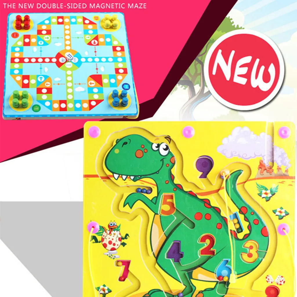 Детские магнитные игрушки лабиринты деревянные для детей Интеллектуальные
