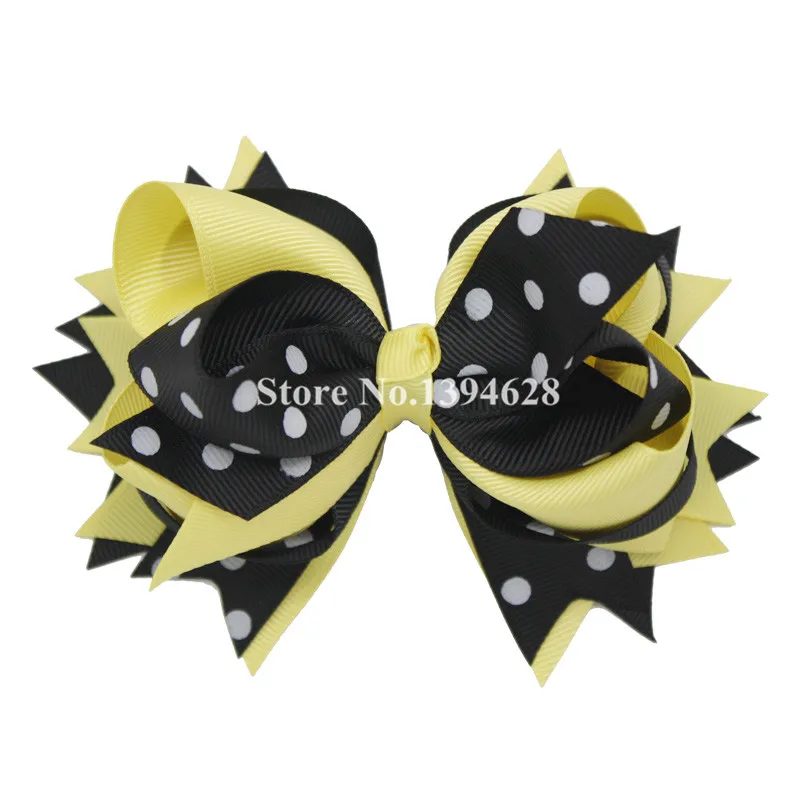 Заколка для волос в горошек с бантом 5 дюймов|bow frog|bow stonesboutique halloween |