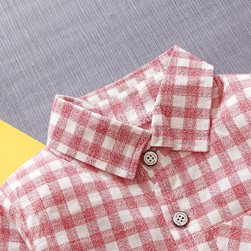 DFXD Korean Style Children Boy Clothes Baby Shirt 2018 Spring Long Sleeve Plaid Cotton Blouse Fashion Kids Boys 1-4Y | Детская одежда и