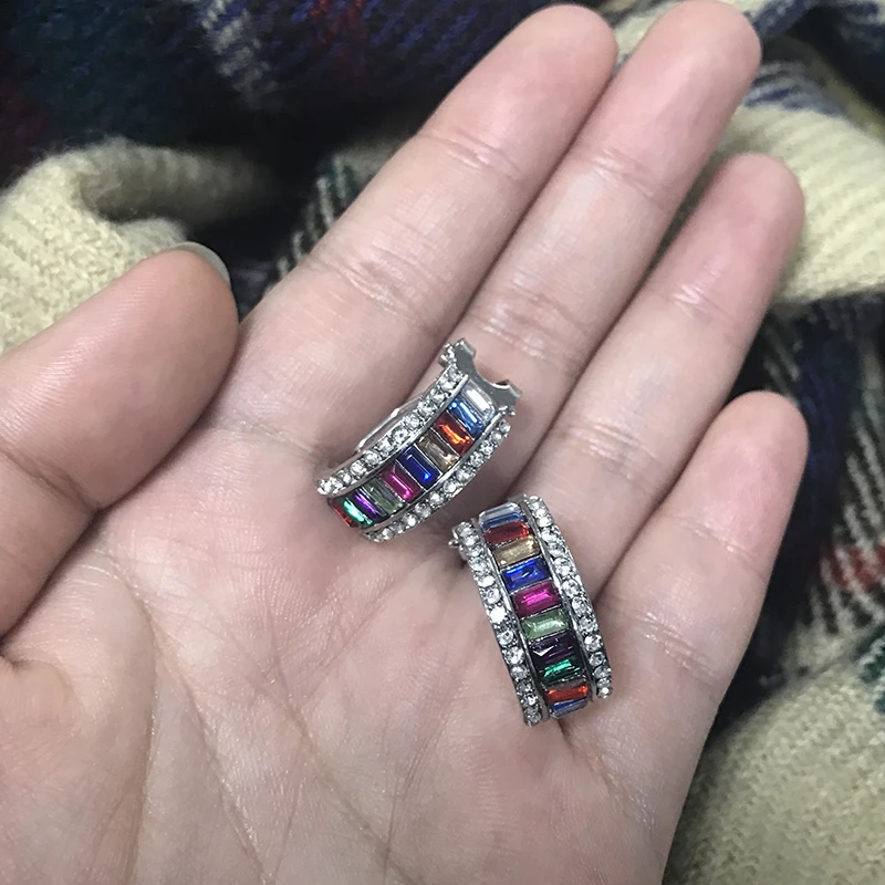 New Fashion Design Earrings Jewelry Classic Boho Colorful Imitation Rhinestone Wedding Earring for Women Cheap Brincos Z35K693 | Украшения