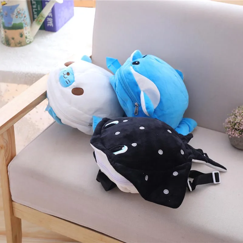 Акула/Дельфин/mobula/пингвин Детский плюшевый рюкзак мягкая Морская жизнь Рюкзак