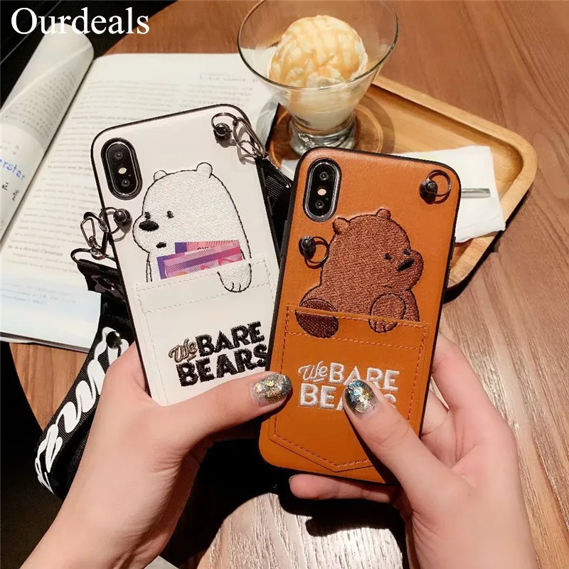 Ourdeals модный вышитый милый чехол для телефона с рисунком в виде животного iphone XS MAX