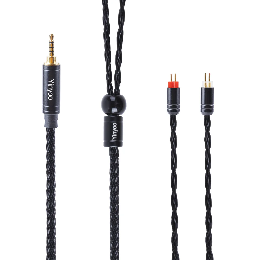 HOT! Yinyoo 16 Core Silver Plated Cable 2.5/3.5/4.4mm Balanced Cable For ZS10 PRO ZSN PRO ZST C12 V90 Blon BL-03 - Цвет: 2.5Pin