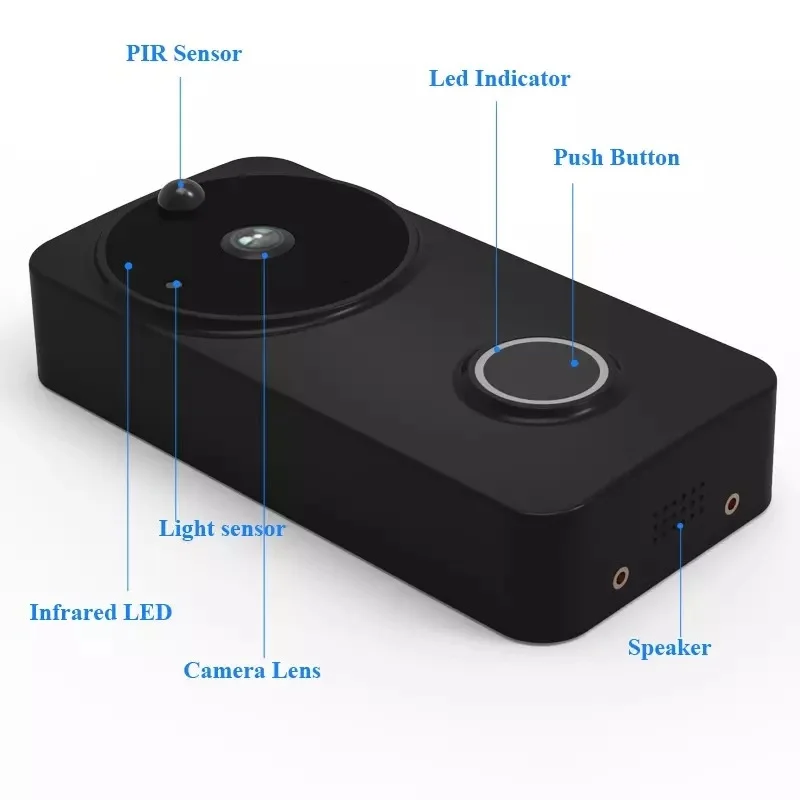 Дверной звонок SUNTEX FHD 1080P Smart Life Tuya APP беспроводной дверной Wi-Fi монитор