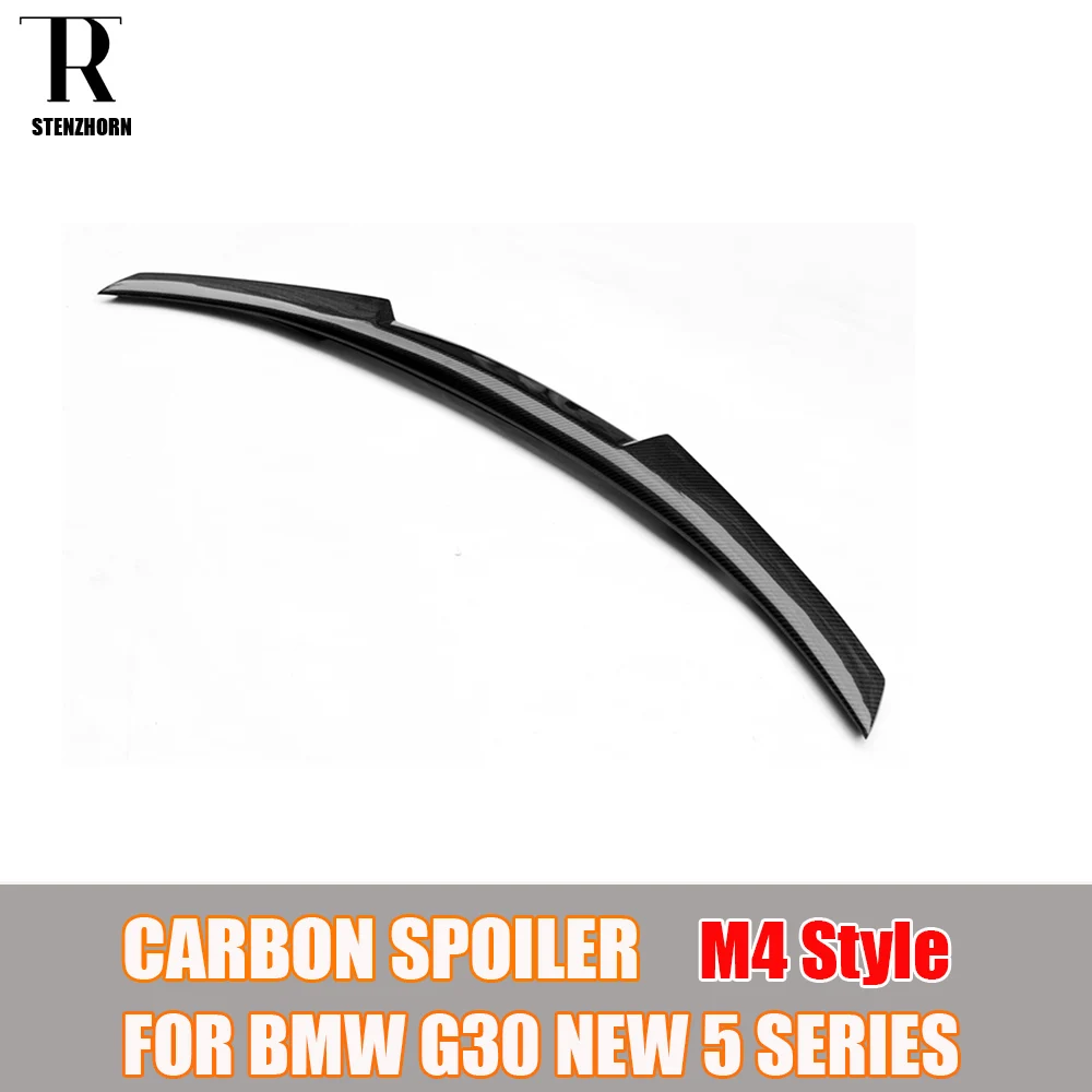 M4 Стиль углеродного волокна спойлер на задний багажник крыло для BMW G30 520 530 540 550 &amp