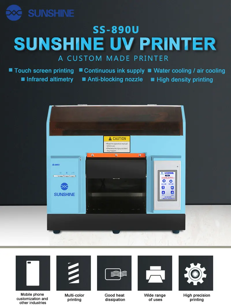 SS 890U новейший сенсорный экран принтер УФ печати с высокой плотностью легкий в