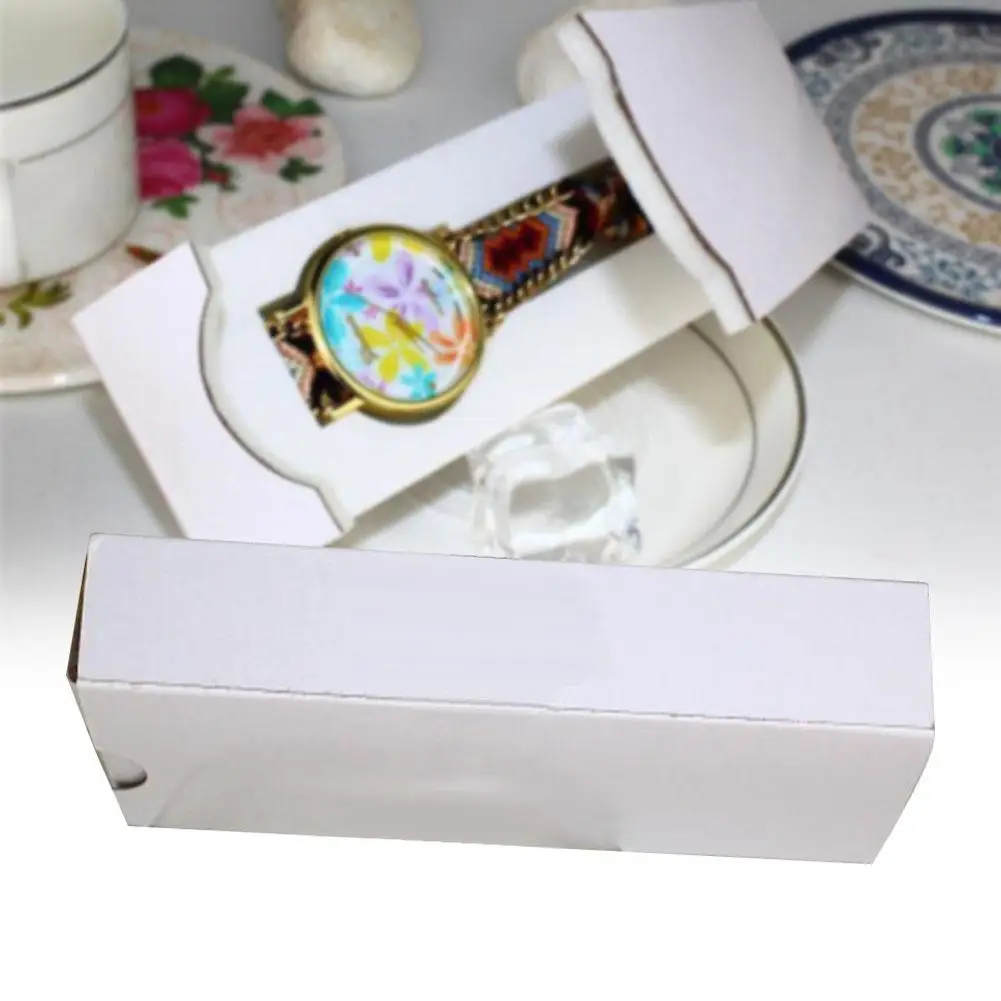 Футляр для часов с губкой 1 шт. слот хранения ювелирных изделий белый Подарочный