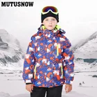 Детская Лыжная куртка зимний детский ветрозащитный водонепроницаемый теплый лыжный костюм зимний комбинезон для мальчиков-30, двойная куртка