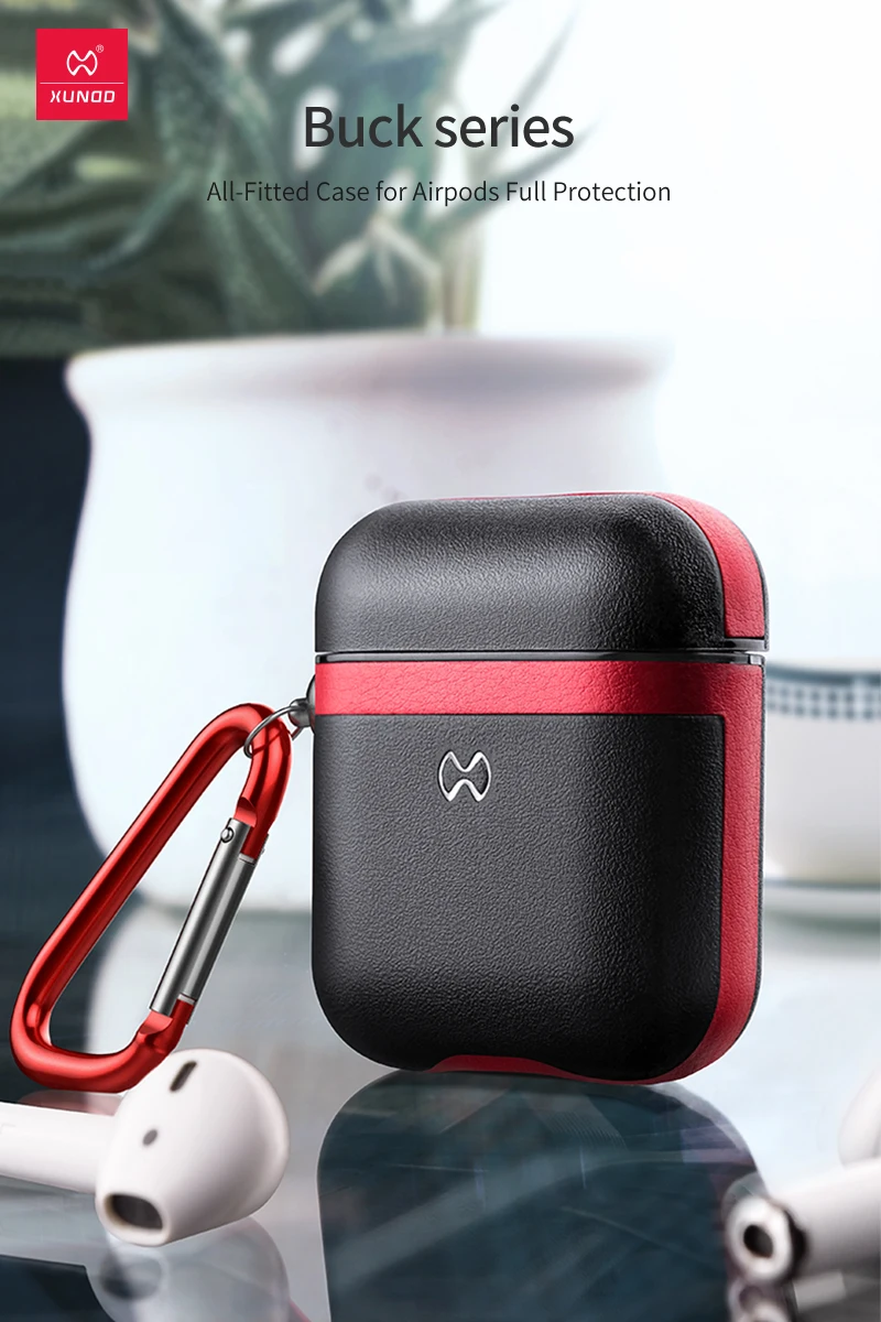 Чехол-крючок из натуральной кожи для AirPods, Винтажный чехол для Apple Airpods Air Pods, защитная сумка для хранения Airpod, аксессуары