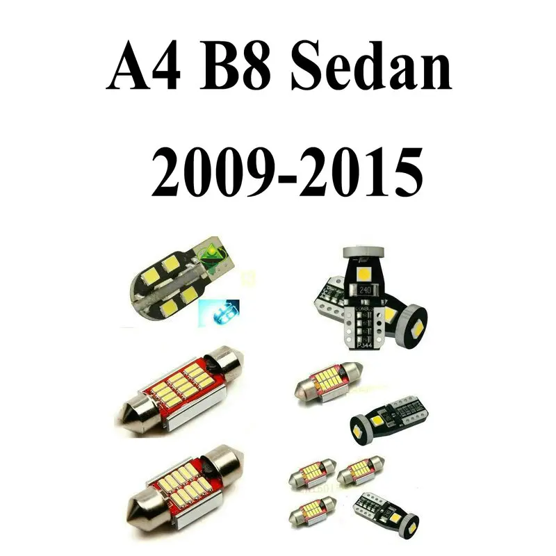 

Светодиодный интерьер автомобиля светильник s для Audi a4 B8 седан 2009-2015 интерьер светильник комплект ошибок 14pc